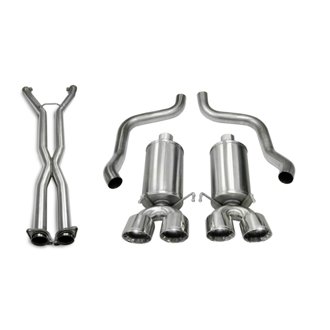 Corsa 06-08 Chevrolet Corvette C6 (A/T) 2.5in Xtreme Cat-Back Exhaust - 3.5in Twin Tips