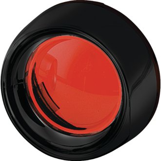 Deep Dish Bezels Red Lens Gloss Black