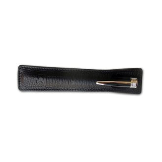 Leather Pencil Sleeve - Black