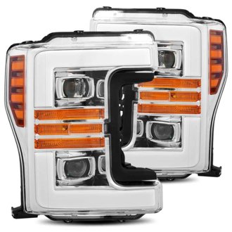 17-19 Ford F-250 SD PRO-Series Proj Headlights Plank Style Chrome w/Activ Light/Seq Signal