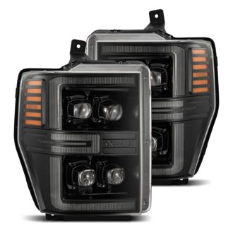08-10 Ford F250-550 NOVA-Series LED Projector Headlights Alpha-Blk w/Activ Light/Seq Signal