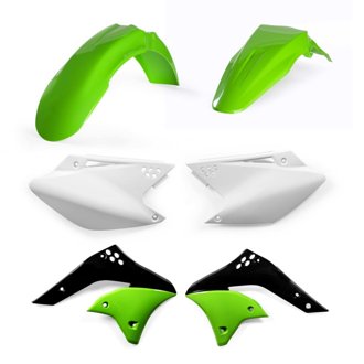 06-08 Kawasaki KX250F Plastic Kit - Green/White Original 06
