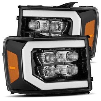 07-13 GMC 1500HD NOVA LED Proj Headlights Plank - Jet Black w/Activ Light/Seq Signal/DRL