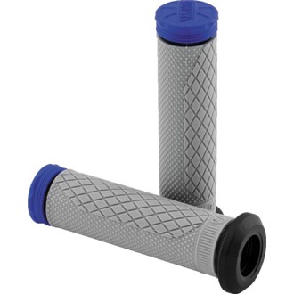 Tri Density Full Diamond Atv Grips - Blue