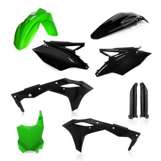 18-20 Kawasaki KX250F/ KX250 Full Plastic Kit - Green/Black