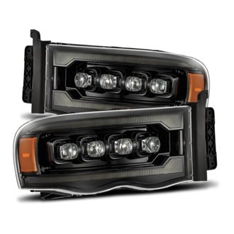 02-05 Dodge Ram 1500 NOVA LED Proj Headlights Alpha Black w/Activ Light/Seq Signal