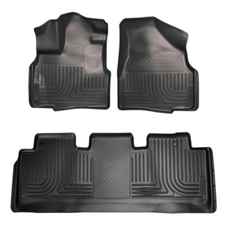 11-17 Honda Odyssey Front and 2nd Seat Black Floor Liners