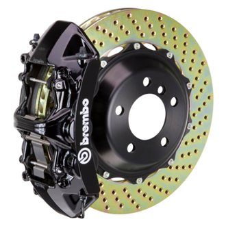 06-12 325i Excl xDrive Fr GT BBK 4Pis Cast 2pc 355x32 2pc Rotor Drilled-Black