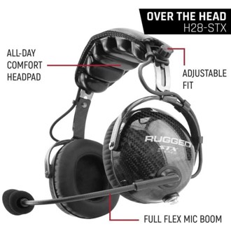 Alphabass Carbon Fiber Headset For Stereo And Offroad Intercoms Behind The Head