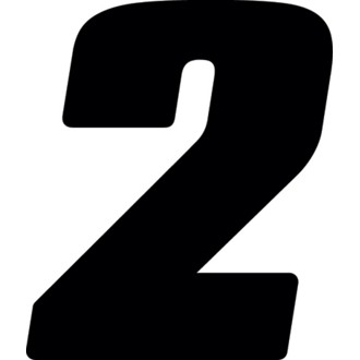 Dirt Digits 3pk 4 in. - High Gloss Number 2 - Black