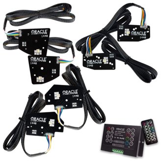 2019-2021 RAM 1500 ColorSHIFT(tm) RGBW+A LED Projector Headlight DRL Upgrade Kit