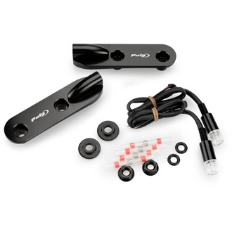 Rearview Mirrors Caps with Turn Lights Tab Black