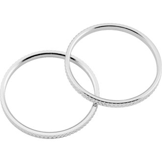 Knurled Accent Rings Chrome (Pair