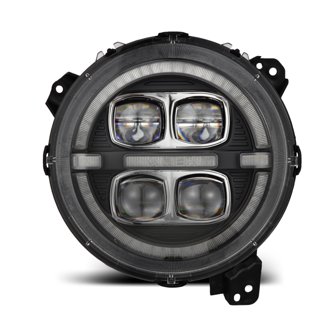 18-23 Jeep Wrangler JL/Gladiator JT LED Proj Headlights Black w/ Activ Light/Seq Signal/DRL