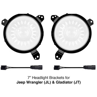 Universal Headlight Mounting Brackets for Jeep Wrangler JL and Gladiator JT Models 7In