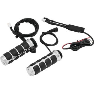 Heated Iso Grips Throttle-By-Wire Chrome