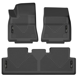 20-22 Tesla Y WeatherBeater Front & 2nd Seat Floor Liner - Blk