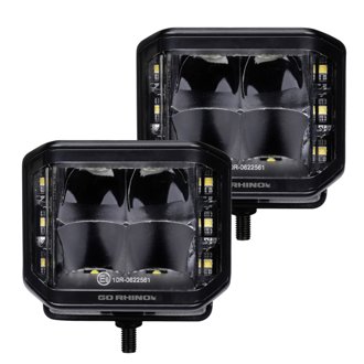 Blackout Series - SIDELINE 4x3 LED Cube Spot Lights, Pair