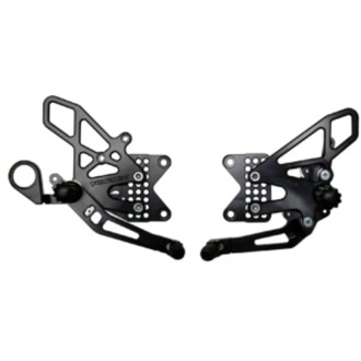 Vortex Racing 09-14 BMW S1000RR,-14 S1000XR Adjustable Rearsets- Black