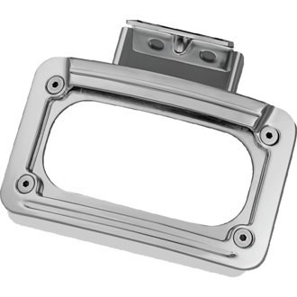 L.E.D. Curved License Plate Frame Indian Chrome