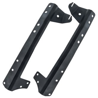 Upper Windshield Brackets, Black, Pair