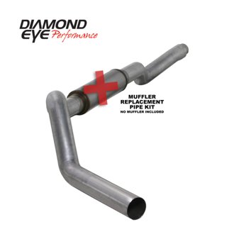 Diamond Eye KIT 5in Catback MFLR RPLCMENT PIPE Single AL: 2006-2007.5 CHEVY 6.6L 2500/3500