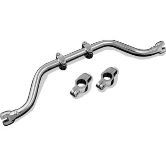 Adjustable Mustache Bar For Softail / Yamaha Road Star/Raider/V-Star - Chrome