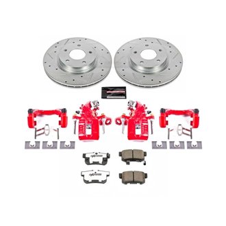 Z26 Street Performance Ceramic Brake Pad, Drilled Slotted Rotor, and Caliper Kit