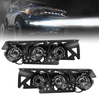 2021-2024 Ford Bronco Off Road LASER + LED Fog Light Kit for Steel Bumper