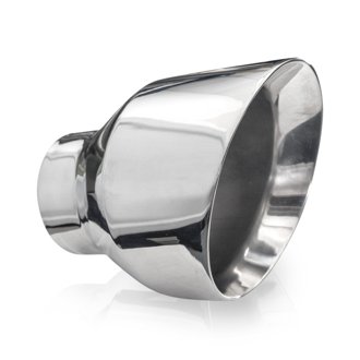 Conical Double Wall Slash Cut Exhaust Tip - 5in Body 3in Inlet 6-1/4in length