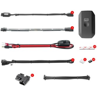 Strip Million Color XKCHROME Smartphone App ATV/Motorcycle LED Light Kit 8xPod + 4x10In
