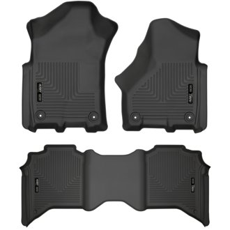 19-21 Ram 2500/3500 Crew Cab Weatherbeater Black Front & 2nd Seat Floor Liners