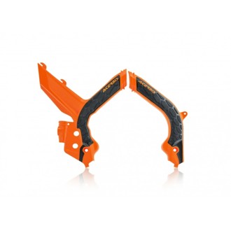 19-22 KTM SX125-250/SX-F/XC-F250-450/XC250/300/XC250-300tpi Frame Guard X Grip - Org/Blk