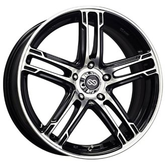 FD-05 15x7 5X114.3 38mm Offset 72.62 Bore Dia Black Machined Wheel