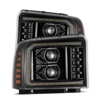 05-07 Ford Super Duty/Excursion LUXX-Series LED Projector Headlights - Alpha-Black