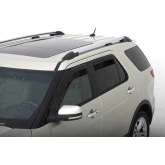AVS 11-18 Ford Explorer Ventvisor In-Channel Front & Rear Window Deflectors 4pc - Smoke