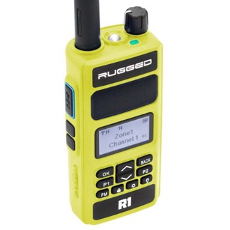 Rugged R1 - Business Band Two Way Handheld Radio - Digital and Analog Safety Yellow