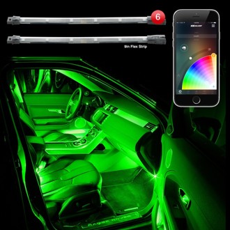 Flex Strip Million Color XCHROME Smartphone App Controlled Undercar Kit 6x10In