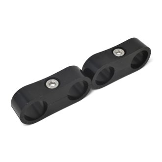Hose Separator For -12 Braided Hose Black Anodize (2 Pack