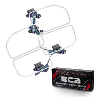 2011-2016 Ford F-250/350 Superduty LED Headlight Square Halo Kit