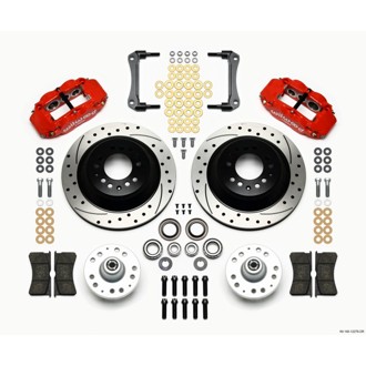 Wilwood Narrow Superlite 6R Front Hub & 1PC Rtr Kit 12.88in Drilled -Red 70-78 Camaro