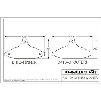 Baer Brakes Claw Brake Pads, Rear