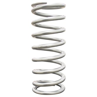 Spring, Cr-Si High Travel 2-1/2" Id 10" X 375 Lbs/In. Silver Pwdr Coat