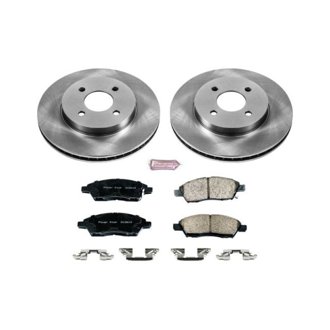 Oe Stock Replacement Low-Dust Ceramic Brake Pad And Rotor Kit