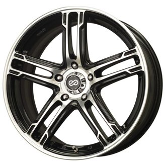 FD-05 15x7 4x100 38mm Offset 72.62 Bore Dia Black Machined Wheel