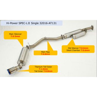 Hi-Power Toyota/Subaru FA20 Spec-L2 Single Exhaust