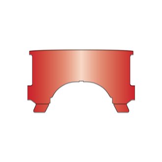 60-84 Harley-Davidson FLH Lower Window-Red