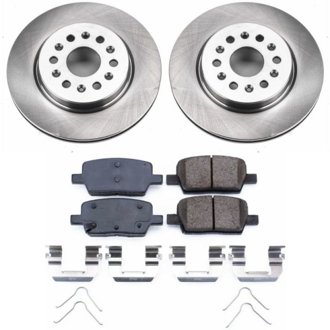 Oe Stock Replacement Low-Dust Ceramic Brake Pad And Rotor Kit