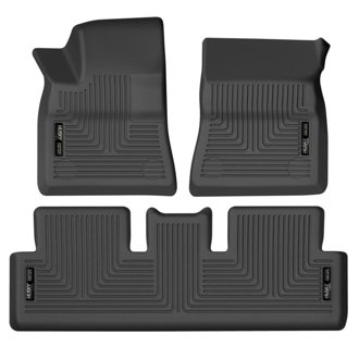 17-21 Tesla 3 Weatherbeater Front & 2nd Seat Floor Liners - Black