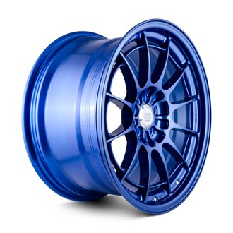 NT03+M 18x9.5 5x114.3 40mm Offset 72.6mm Bore Victory Blue Wheel G35/350z (MOQ 40